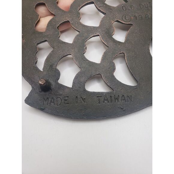 Vintage bronze OWL trivet heat resistant surface protection - Picture 5 of 6